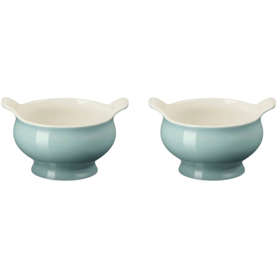 Le Creuset Heritage Suppeskl 2 stk. 11 cm, Sea Salt