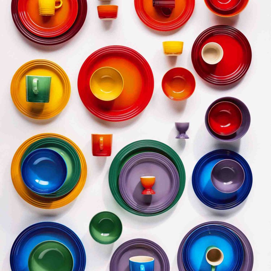 Le Creuset Rainbow Tallerken 6 stk. 22 cm, Multi