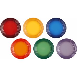 Le Creuset Rainbow Tallerken 6 stk. 22 cm, Multi