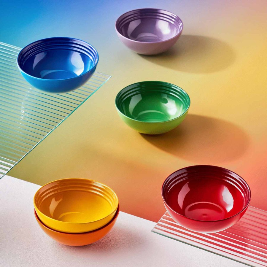 Le Creuset Rainbow Dyb Tallerken 6 stk. 16 cm, Multi