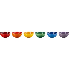 Le Creuset Rainbow Snackskl 6 stk. 12 cm, Multi