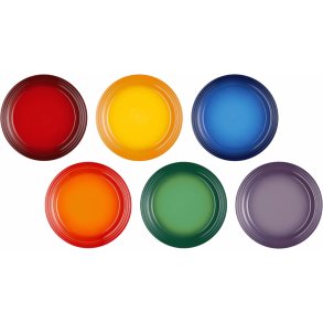 Le Creuset Rainbow Tallerken 6 stk. 27 cm, Multi