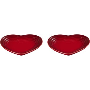 Le Creuset Heart Fad 2 stk. 14 cm, Cerise