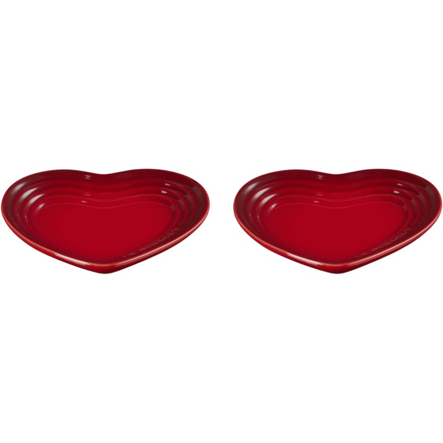 Le Creuset Heart Fad 2 stk. 14 cm, Cerise
