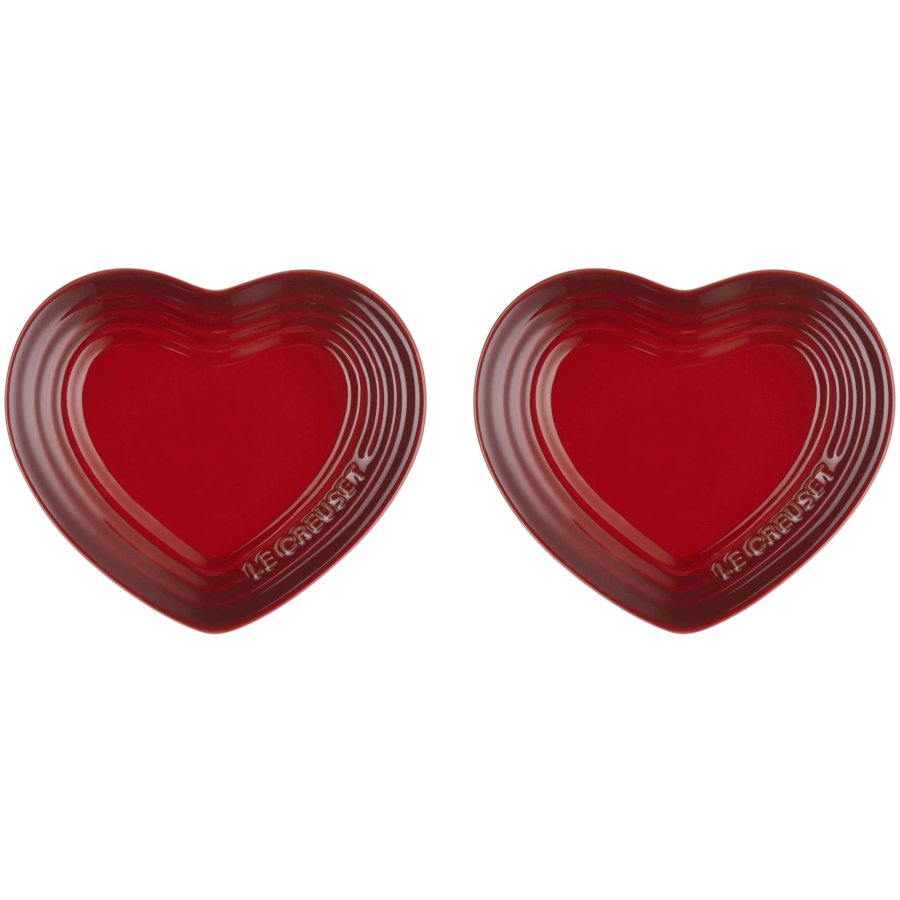 Le Creuset Heart Fad 2 stk. 14 cm, Cerise