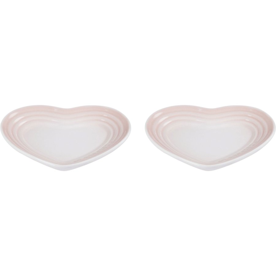 Le Creuset Heart Fad 2 stk. 14 cm, Shell Pink
