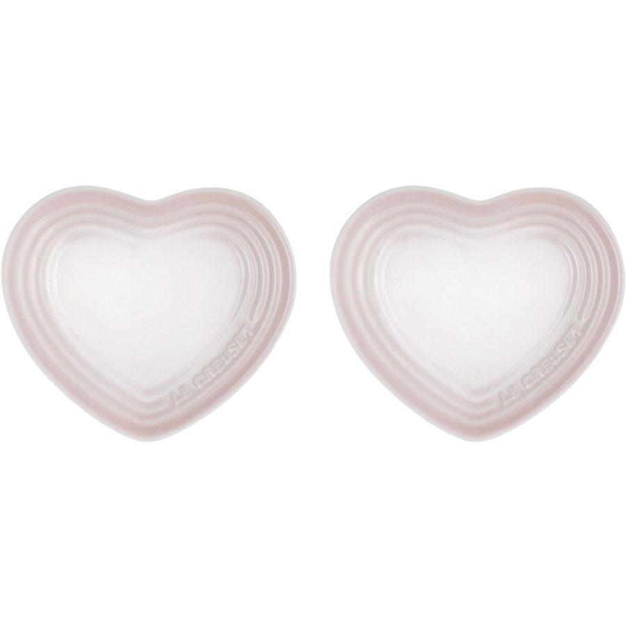 Le Creuset Heart Fad 2 stk. 14 cm, Shell Pink