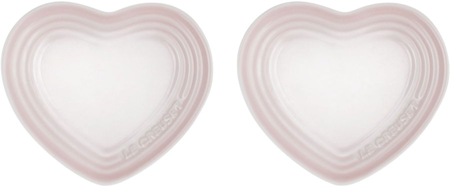 Le Creuset Heart Fad 2 stk. 14 cm, Shell Pink