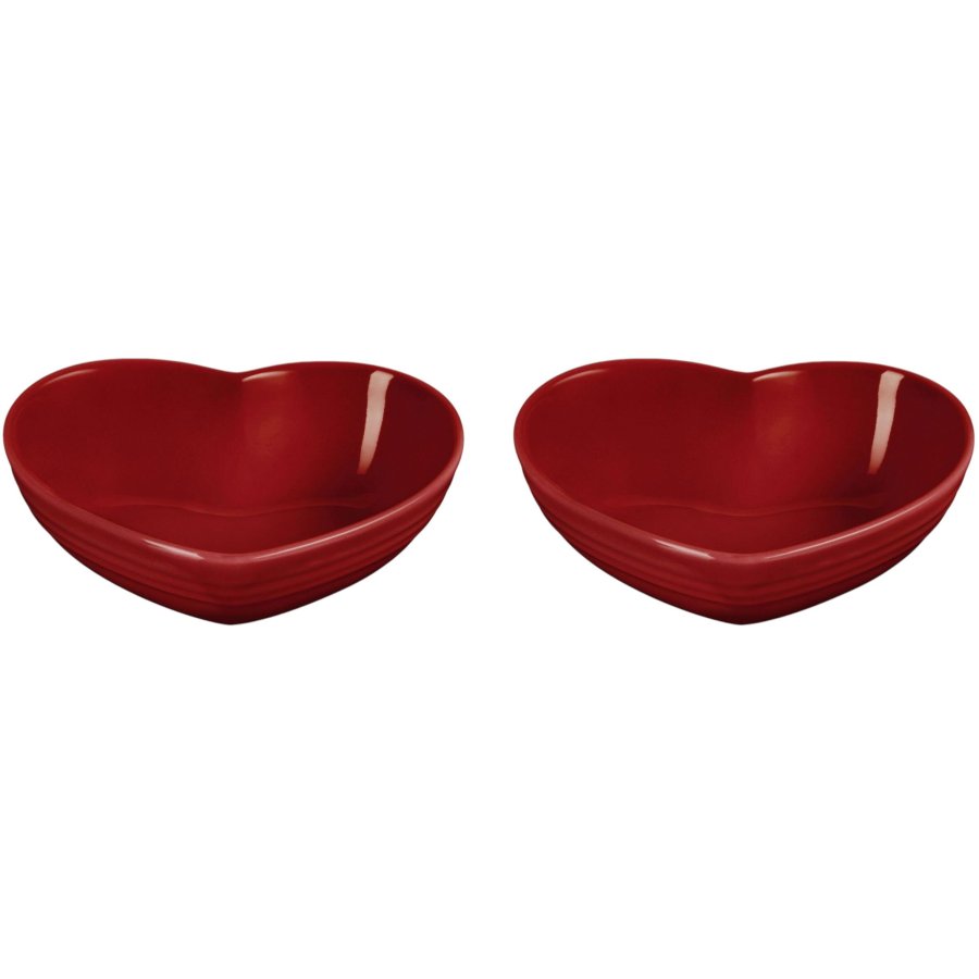 Le Creuset Heart Fad 2 stk. 13 cm, Cerise