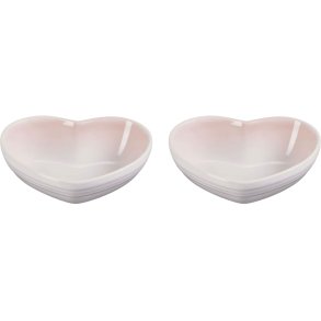 Le Creuset Heart Fad 2 stk. 13 cm, Shell Pink