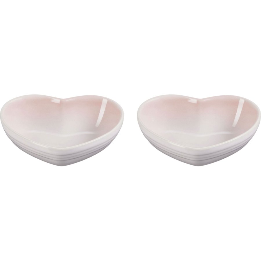 Le Creuset Heart Fad 2 stk. 13 cm, Shell Pink