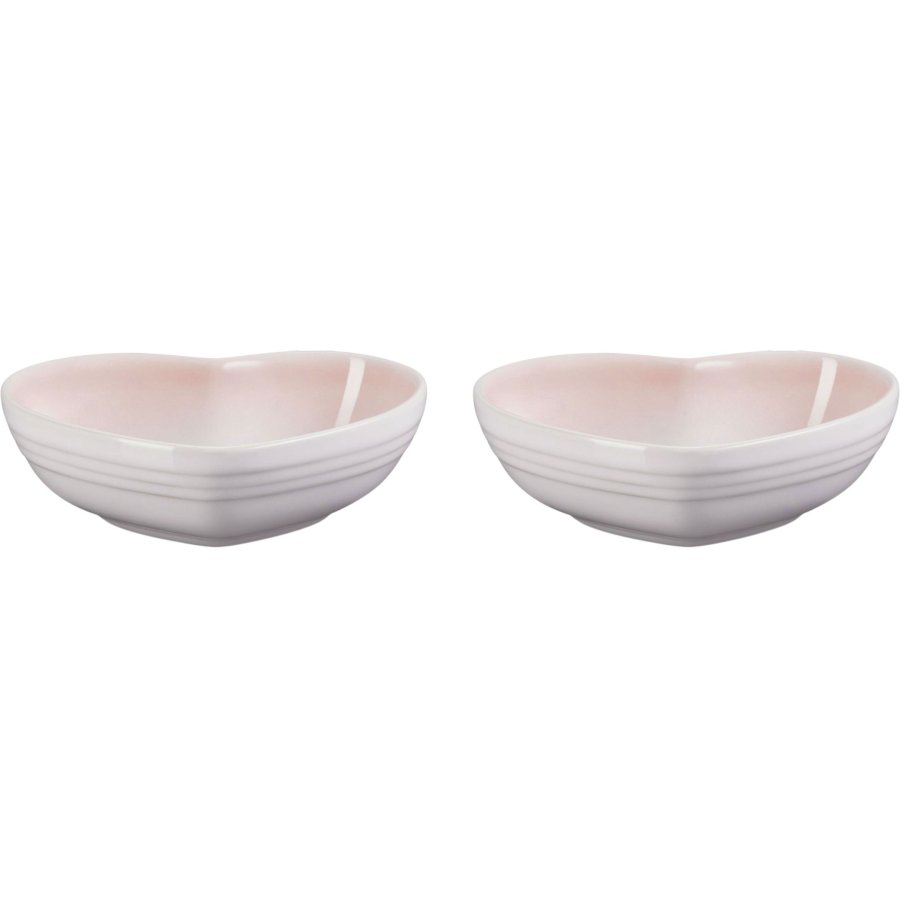 Le Creuset Heart Fad 2 stk. 13 cm, Shell Pink