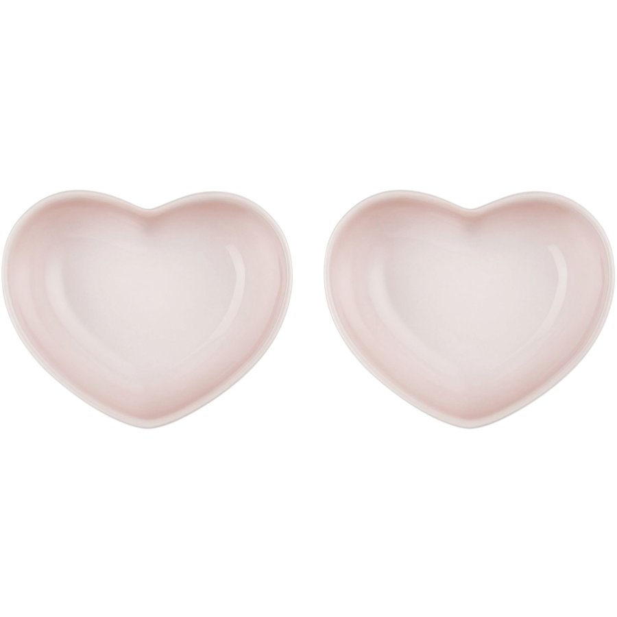 Le Creuset Heart Fad 2 stk. 13 cm, Shell Pink