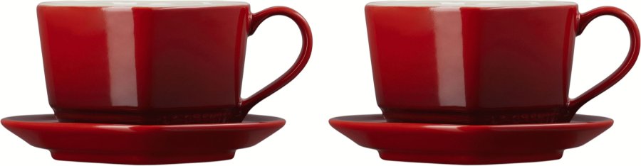 Le Creuset Heart Signature Kop m. Underkop 2 stk, Cerise