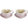 Le Creuset Heart Signature Kop m. Underkop 2 stk., Shell Pink