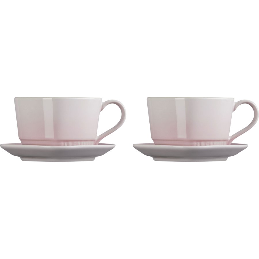 Le Creuset Heart Signature Kop m. Underkop 2 stk., Shell Pink