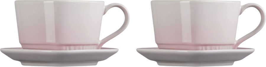 Le Creuset Heart Signature Kop m. Underkop 2 stk., Shell Pink