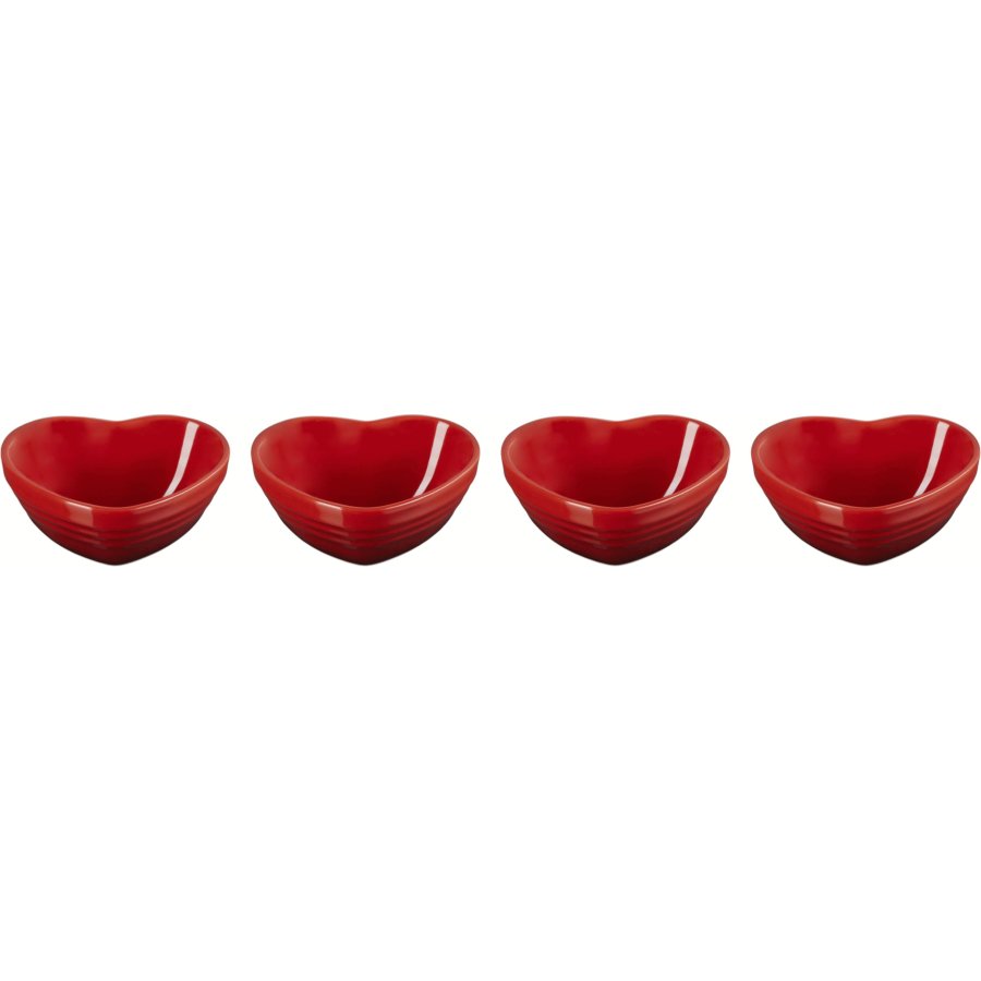 Le Creuset Heart Signature Sk�l 4 stk, Cerise
