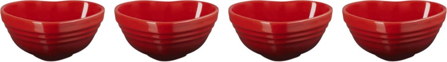 Le Creuset Heart Signature Sk�l 4 stk, Cerise
