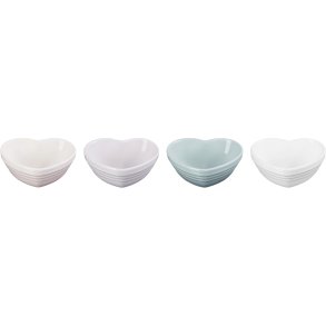 Le Creuset Heart Signature Sk�l 4 stk, Pastel