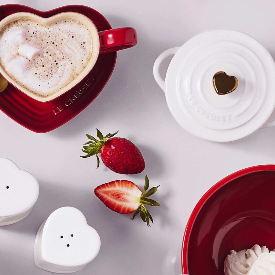 Le Creuset Heart Signature Salt- og Pebers�t, White