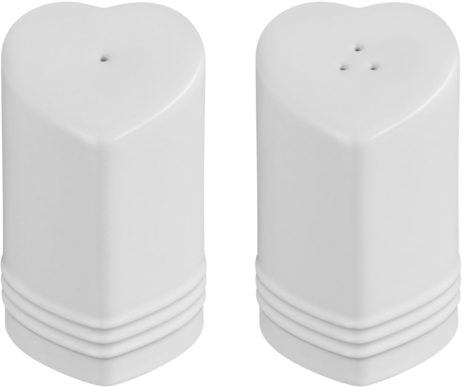 Le Creuset Heart Signature Salt- og Pebers�t, White