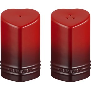 Le Creuset Heart Signature Salt- og Pebers�t, Cerise