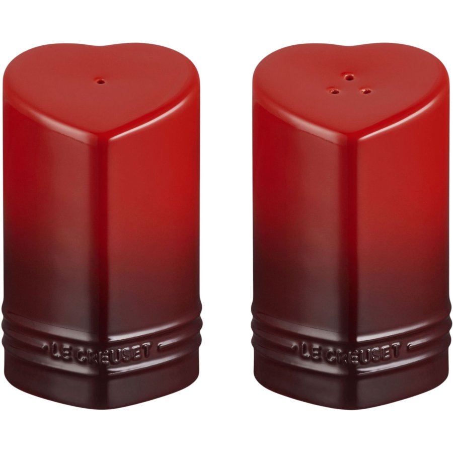 Le Creuset Heart Signature Salt- og Pebers�t, Cerise