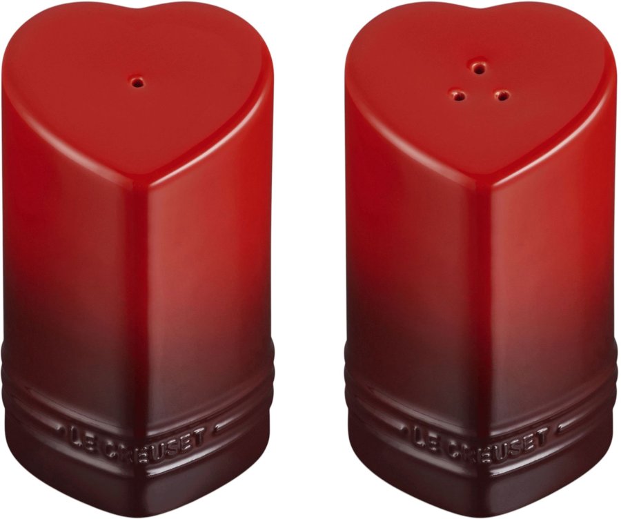 Le Creuset Heart Signature Salt- og Pebers�t, Cerise