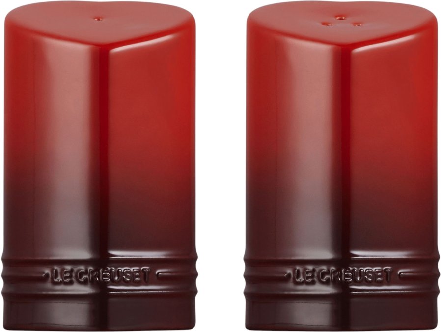 Le Creuset Heart Signature Salt- og Pebers�t, Cerise