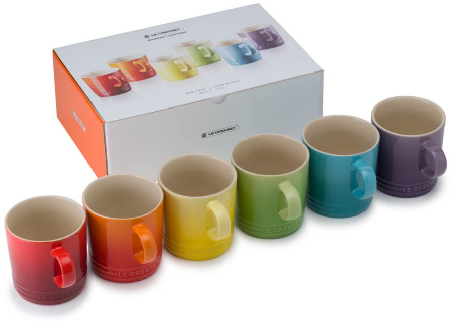 Le Creuset Rainbow Krus 6 stk. 35 cl, Multi