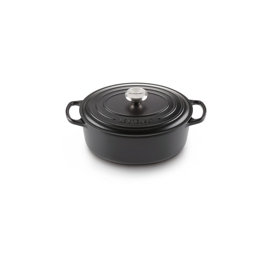 Le Creuset Oval gryde 33 cm/7,5 L, Mat Sort