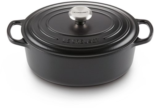 Le Creuset Oval gryde 33 cm/7,5 L, Mat Sort