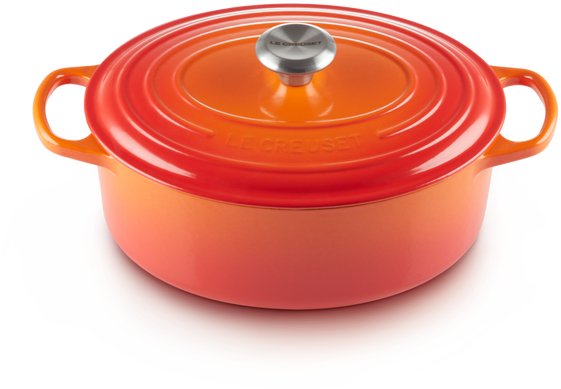 Le Creuset Oval gryde 40 cm/13,9 L, Volcanic Orange