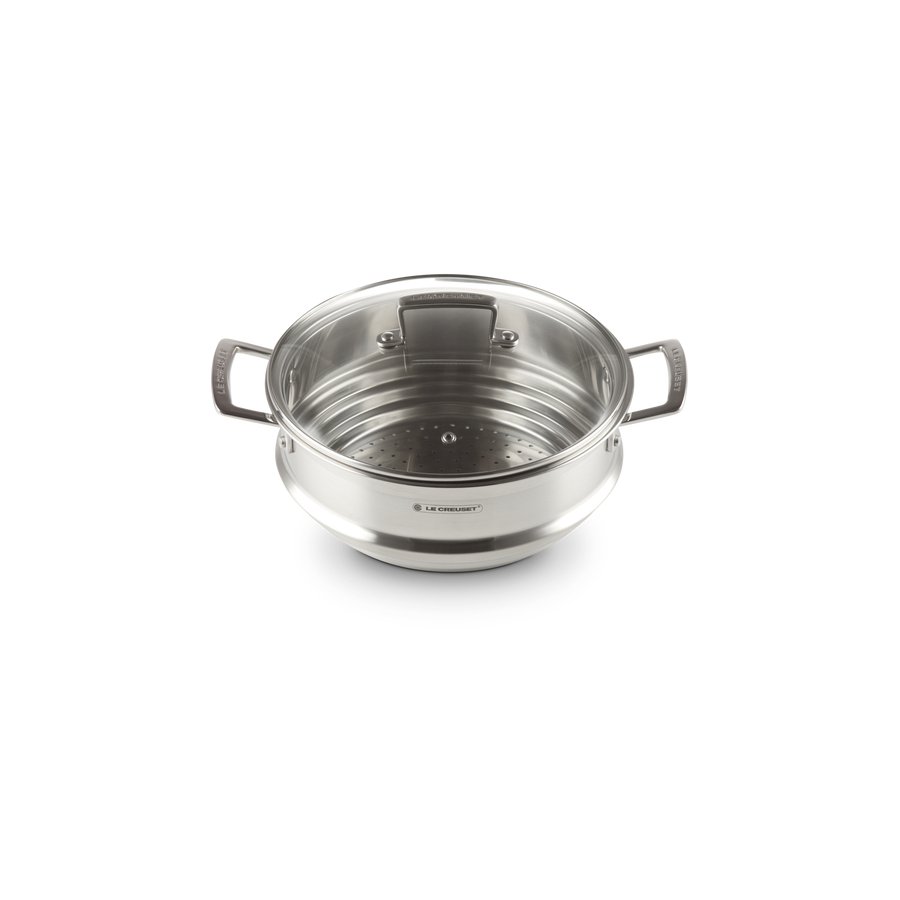 Le Creuset Multidampindsats m. Glaslg 24 cm