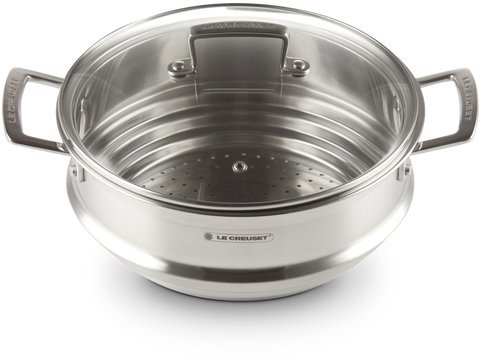 Le Creuset Multidampindsats m. Glaslg 24 cm