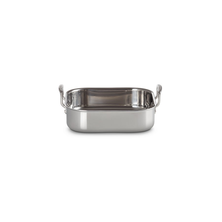 Le Creuset 3-Ply Kvadratisk Bradepande 26x26 cm, Rustfrit Stl