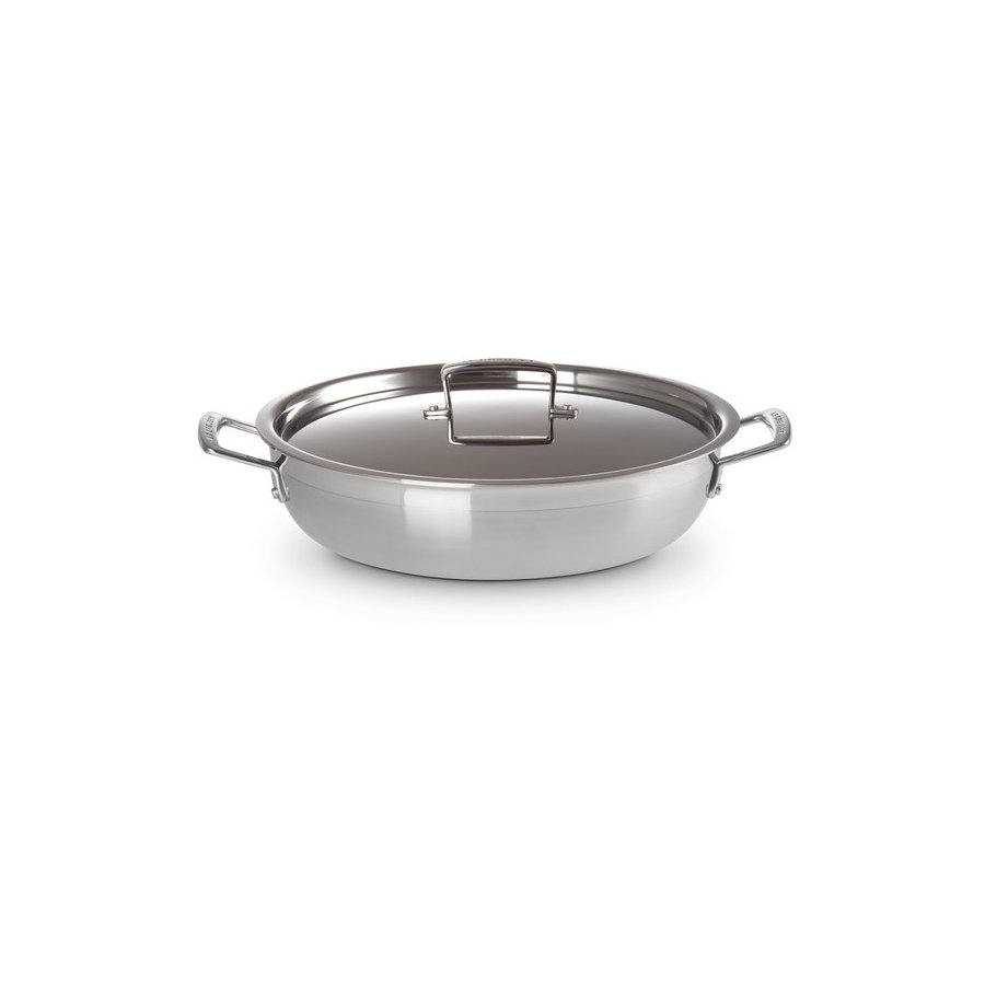 Le Creuset 3-Ply Sautergryde m. Lg 30 cm/4,8 L