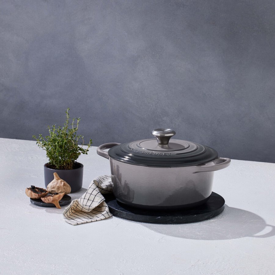 Le Creuset Signature Gryde 24 cm/4,2 L, Flint