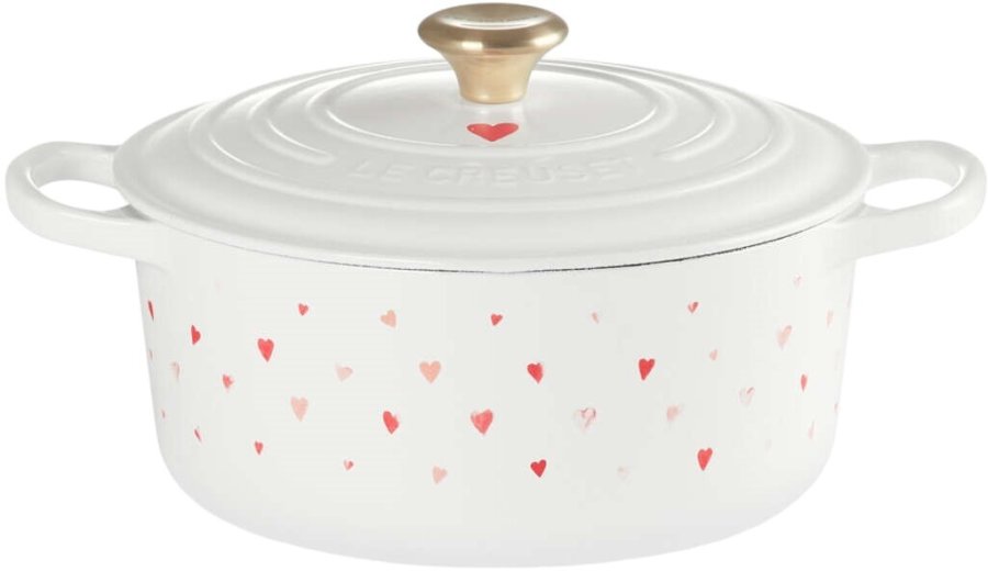 Le Creuset Heart Rund Stbejernsgryde, Hvid
