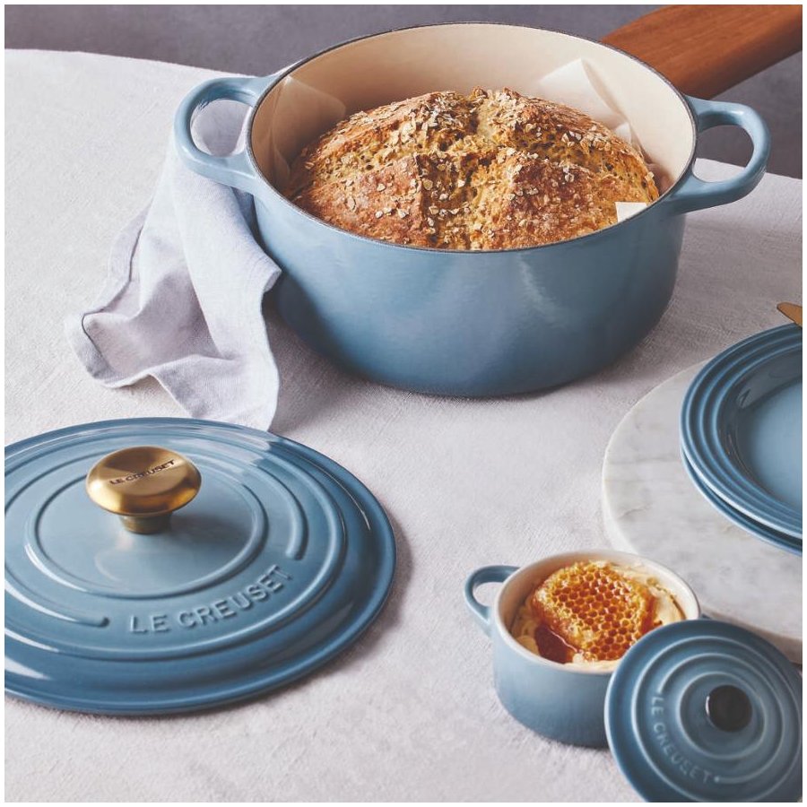 Le Creuset Signature Gryde 28 cm/6,7 L, Chambray