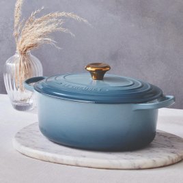 Le Creuset Signature Oval Gryde 27 cm/4,1 L, Chambray