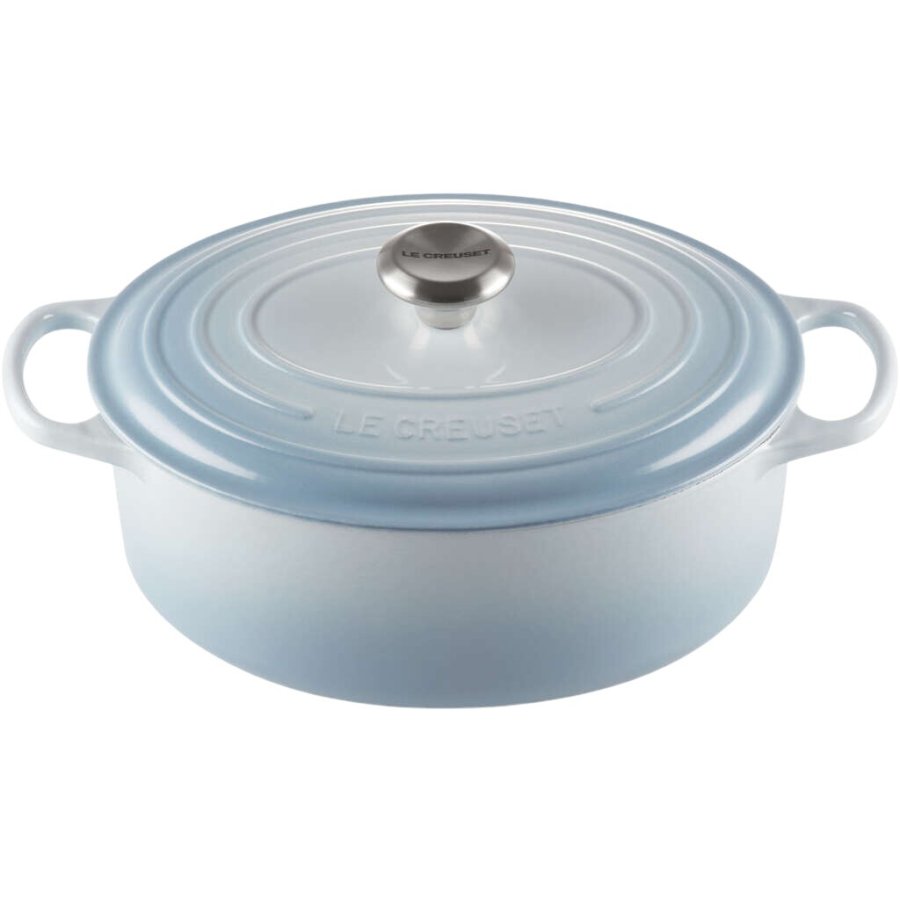 Le Creuset Signature Oval Gryde 29 cm/4,7 L, Coastal Blue