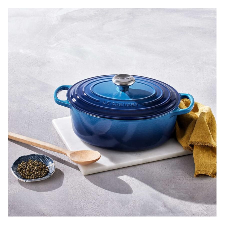 Le Creuset Signature Oval Gryde 31 cm/6,3 L, Azure