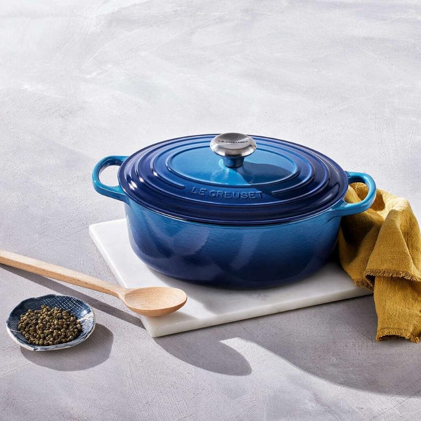 Le Creuset Signature Oval Gryde 31 cm/6,3 L, Azure