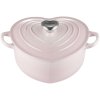 Le Creuset Heart Gryde m. Hjerteformet Knop 20 cm/1,9 L, Shell Pink