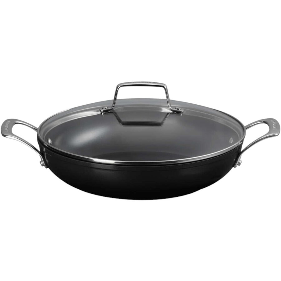 Le Creuset Essential Sauterpande m. Keramisk Belgning 28 cm, Sort