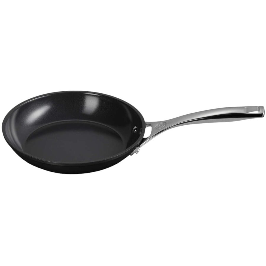 Le Creuset Essential Stegepande m. Keramisk Belgning 20 cm, Sort