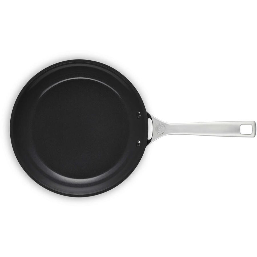 Le Creuset Essential Stegepande m. Keramisk Belgning 24 cm, Sort