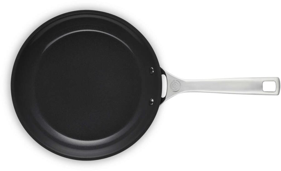 Le Creuset Essential Stegepande m. Keramisk Belgning 24 cm, Sort